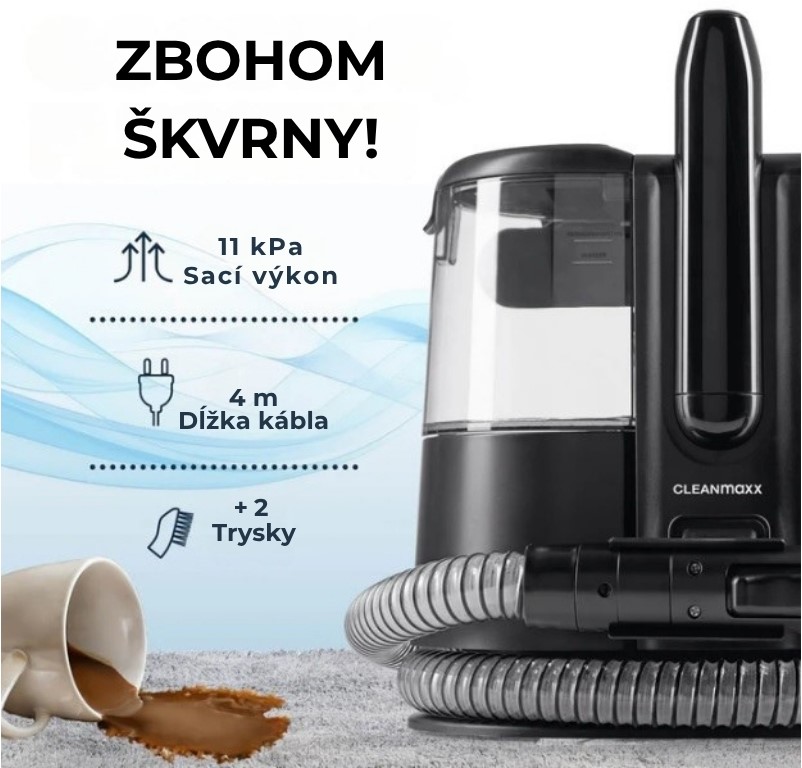 CLEANmaxx Ručný elektrický čistič kobercov a čalúnenie PT-PRO 15177 7
